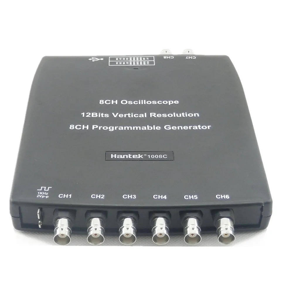 Hantek1008C 8-канальный ПК Виртуальный осциллограф для автомобиля/карта сбора данных/8-канальный Программируемый генератор сигналов
Hantek1008C 8-канальный ПК Виртуальный осциллограф для автомобиля/карта сбора данных/8-канальный Программируемый генератор сигналов