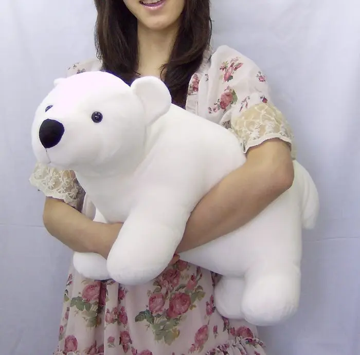 

Милая плюшевая игрушка медведь среднего размера, белый стоячий полярный медведь, кукла, подарок около 42 см 0484