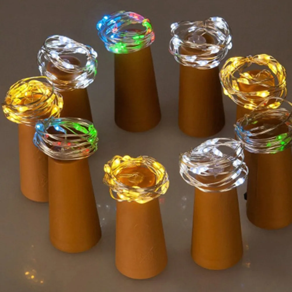 Солнечные Винные бутылки Пробка 2 метра 20 LED пробковые светодиодные гирлянды для