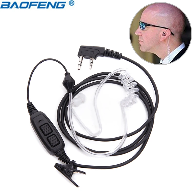 Baofeng UV 82 двойной PTT Air Акустическая трубка гарнитура наушник для BaoFeng 82HP 82HX GT 5TP Talkie