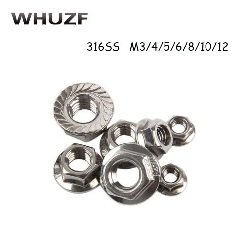 Free shipping M3 M4 M5 M6 M8 M10 M12 Hexagon nuts with flange 316 stainless steel Flange nuts
Free shipping M3 M4 M5 M6 M8 M10 M12 Hexagon nuts with flange 316 stainless steel Flange nuts