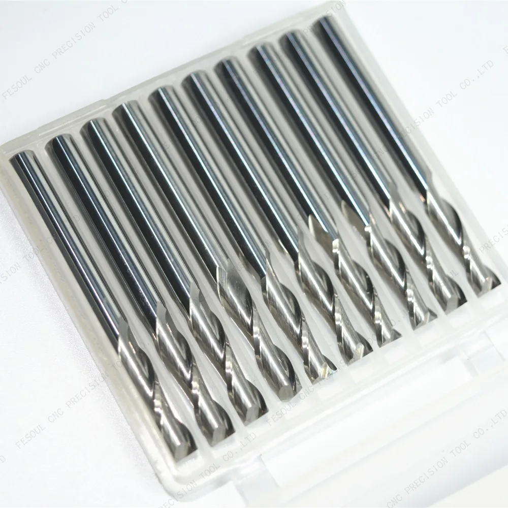 4mm*15mm 10pcs Free shipping 2 Flutes End Mill CNC machine milling Cutter Solid carbide woodworking tool PVC MDF Acrylic wood |