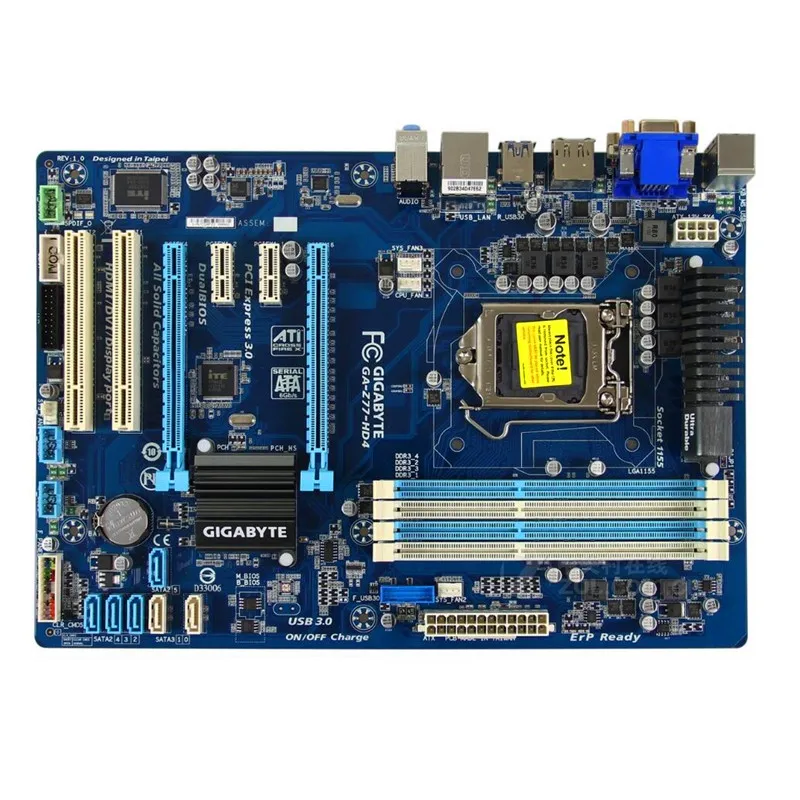 Для Gigabyte GA Z77 HD4 оригинальная б/у настольная материнская плата LGA 1155 i3 i5 i7 DDR3 32G SATA3