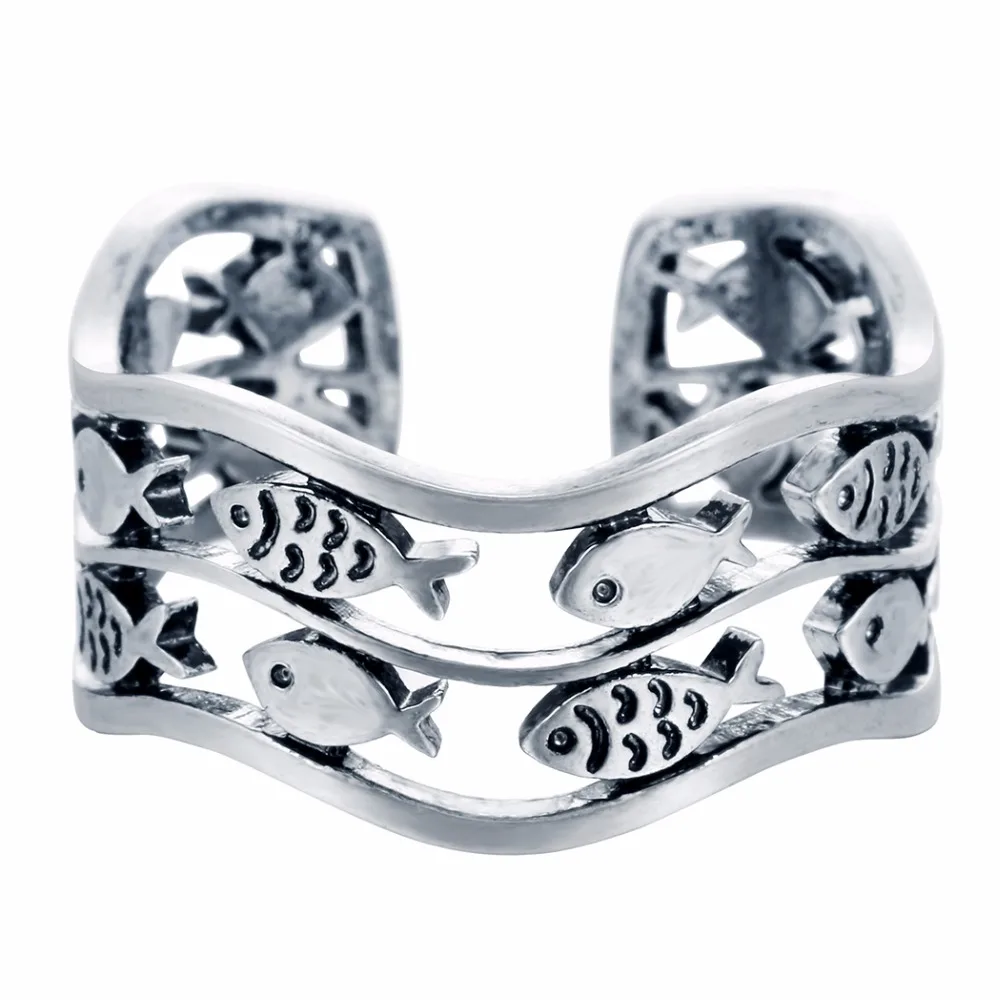 Kinitial Retro Silver Color Swimming Fish Band Matt Ring Adjustable Animal Shape Rings for Women Bijoux Femme Bridesmaids Gift
Kinitial Retro Silver Color Swimming Fish Band Matt Ring Adjustable Animal Shape Rings for Women Bijoux Femme Bridesmaids Gift