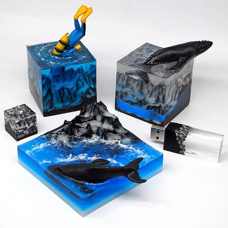 Форма для Снежной Горы силиконовая смола DIY микро пейзаж USB привод полимерные
