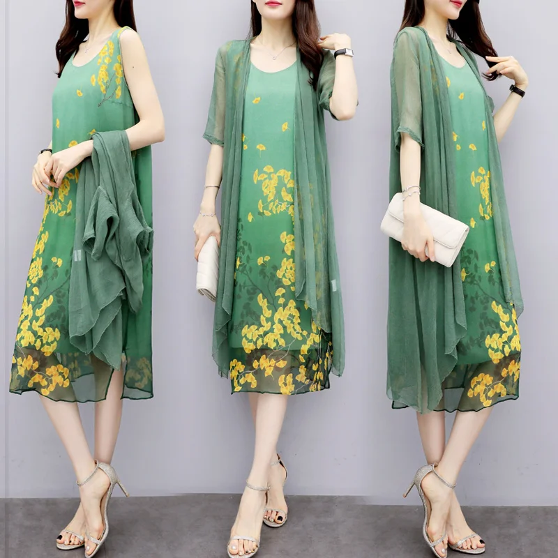 Large Big Size Floral Print Women Two Piece Outfits Vintage Women's Summer Sundress Retro Vestidos De Fiesta De Noche Robe Femme
Large Big Size Floral Print Women Two Piece Outfits Vintage Women's Summer Sundress Retro Vestidos De Fiesta De Noche Robe Femme