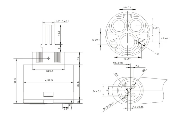 40mm Flat Foot Three-Hole Single-Seal Valve Plug Faucet Valve Accessories Solar Water Heater Valve Spool
40mm Flat Foot Three-Hole Single-Seal Valve Plug Faucet Valve Accessories Solar Water Heater Valve Spool