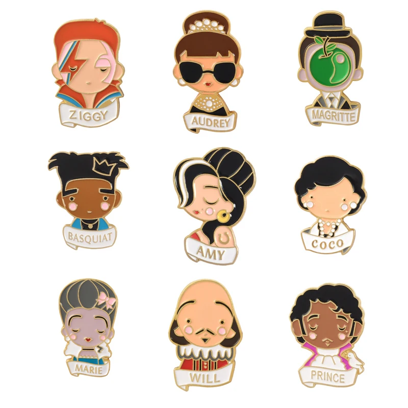 Shakespeare Audrey Hepburn Celebrity Brooch and Enamel Pin Amy Portrait Lapel pin for Clothing Backpack Hat Shirt
Shakespeare Audrey Hepburn Celebrity Brooch and Enamel Pin Amy Portrait Lapel pin for Clothing Backpack Hat Shirt