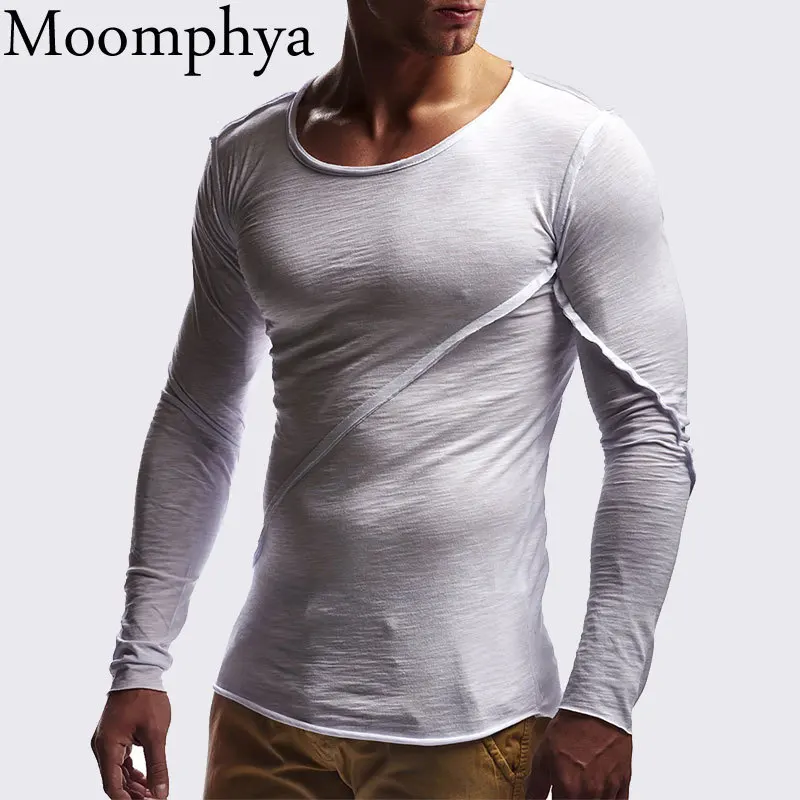 Moomphya Splicing raw edge men t shirt Long sleeve Slim t-shirt men Hip hop tshirt streetwear summer tops camisetas hombre
Moomphya Splicing raw edge men t shirt Long sleeve Slim t-shirt men Hip hop tshirt streetwear summer tops camisetas hombre