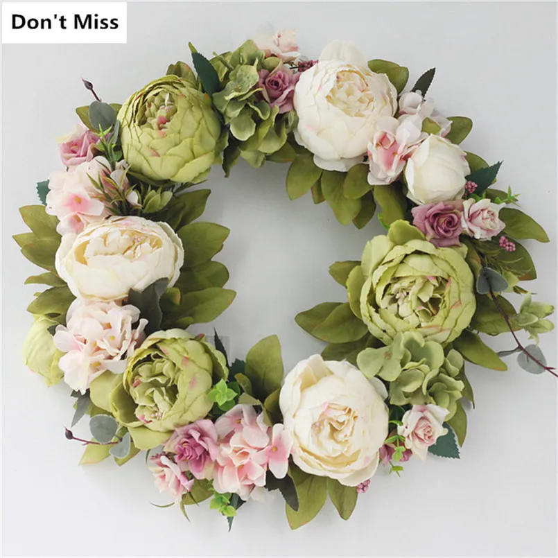 Peony Artificial Flowers Wreaths Door Perfect Quality Simulation Floral Garland for Wedding Decoration Home Party Decorazioni
Peony Artificial Flowers Wreaths Door Perfect Quality Simulation Floral Garland for Wedding Decoration Home Party Decorazioni