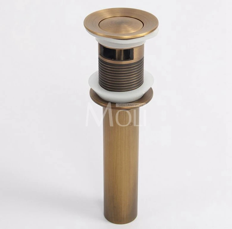 Antique Brass Finished Pop-up Water Drain Bathroom Soild Brass Vessel Sink Basin Pop Down Stopper with Overflow
Antique Brass Finished Pop-up Water Drain Bathroom Soild Brass Vessel Sink Basin Pop Down Stopper with Overflow