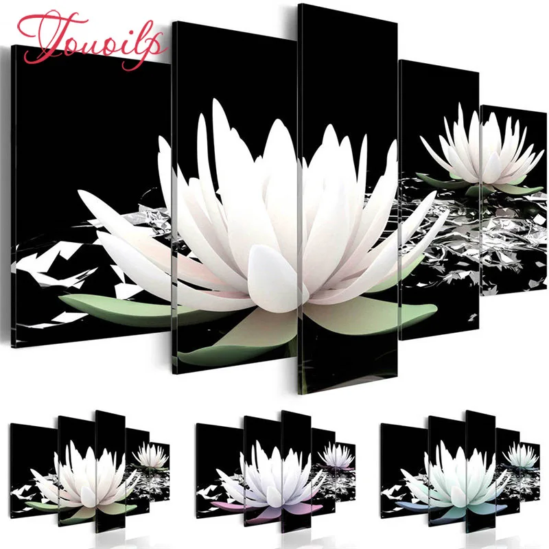 TOUOILP Full Square/Round Drill DIY 5pcs Diamond Painting"Beautiful Lotus Flowers"Embroidery Cross Stitch 5D Home Decor Gift
TOUOILP Full Square/Round Drill DIY 5pcs Diamond Painting"Beautiful Lotus Flowers"Embroidery Cross Stitch 5D Home Decor Gift