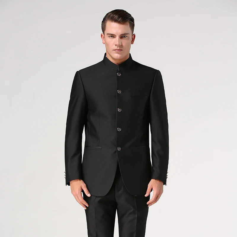 Chinese tunic suit set (Jacket+Pant) stand collar male Formal suit Chinese style tang suit Traditional Mandarin groom wear
Chinese tunic suit set (Jacket+Pant) stand collar male Formal suit Chinese style tang suit Traditional Mandarin groom wear