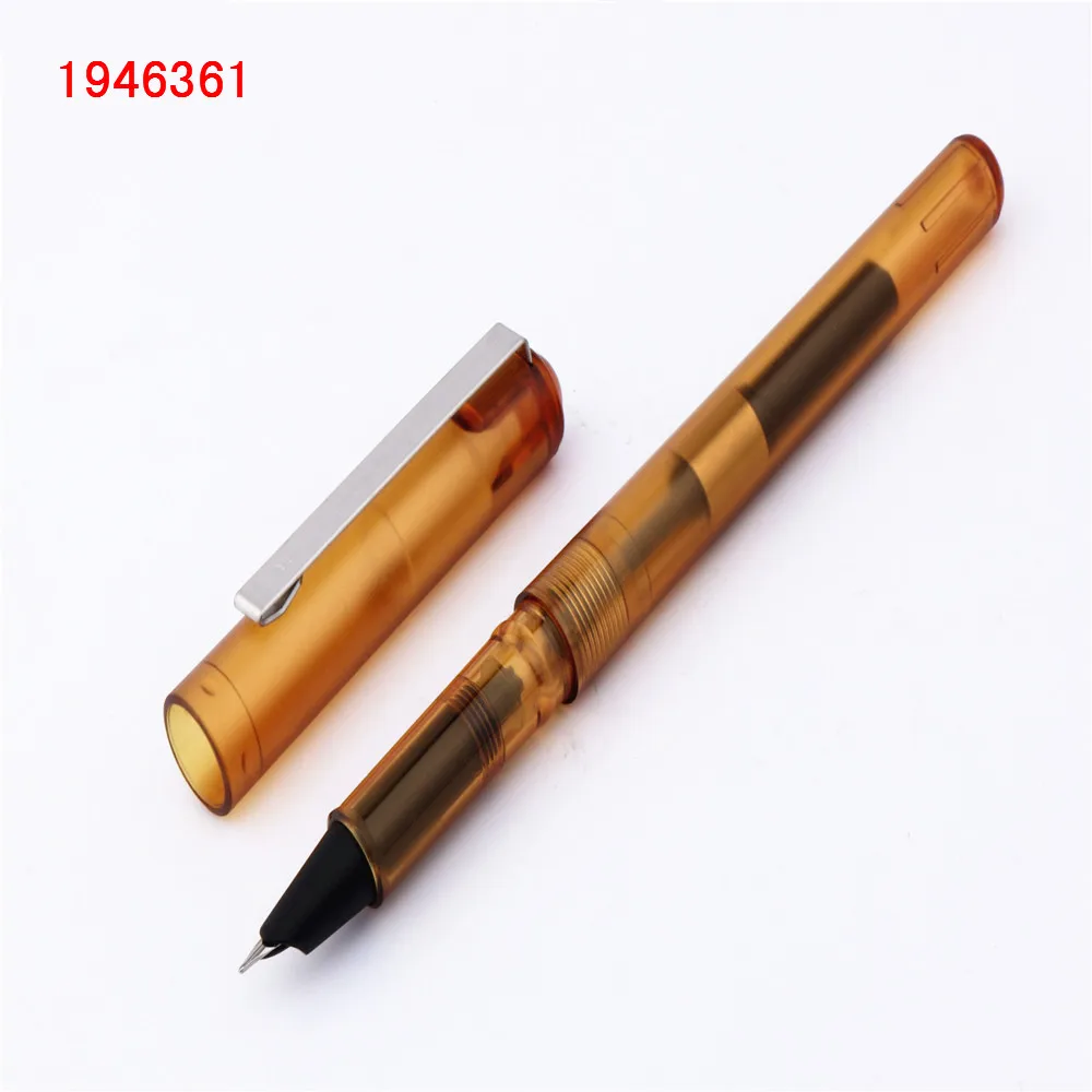 JINHAO 991 прозрачный кофейный цвет дополнительный тонкий наконечник перьевая ручка