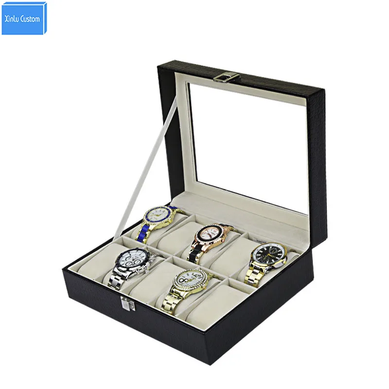 Brown/Black Crocodile Grain Leather 10 Slots Box for Luxury Brand Watches Chest Case Window Lock Wholesale Storage Display Case
Brown/Black Crocodile Grain Leather 10 Slots Box for Luxury Brand Watches Chest Case Window Lock Wholesale Storage Display Case