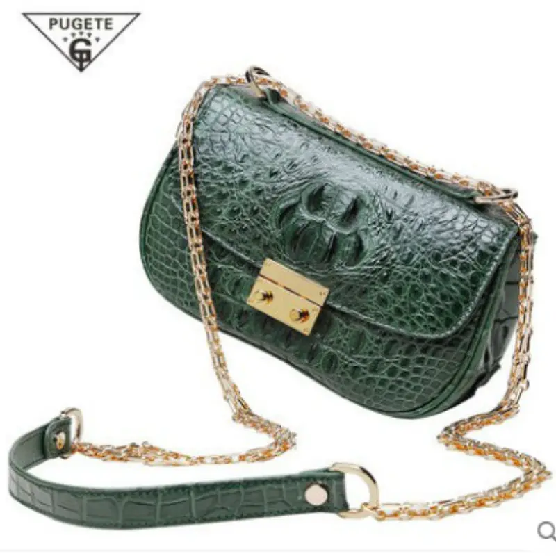 pugete new crocodile leather handbag shoulder bag Thai leather diagonal package crocodile leather bag female chain package
pugete new crocodile leather handbag shoulder bag Thai leather diagonal package crocodile leather bag female chain package
