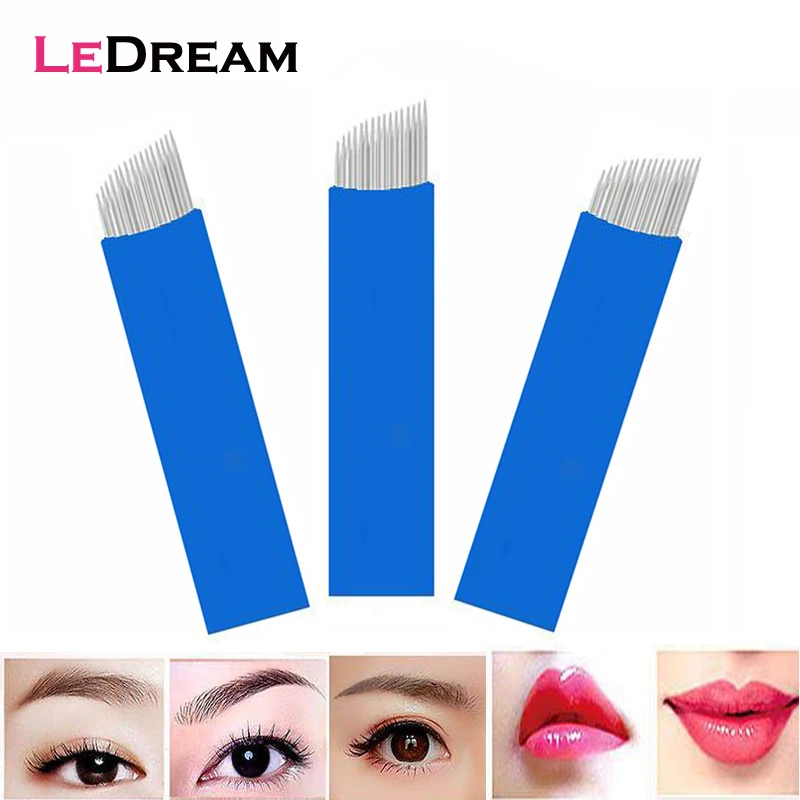 5pcs/lot Disposable Blue Permanent 12 14 16 17 18 Pin Manual Eyebrow Tattoo Needles Blade For 3D Embroidery Microblading Pen
5pcs/lot Disposable Blue Permanent 12 14 16 17 18 Pin Manual Eyebrow Tattoo Needles Blade For 3D Embroidery Microblading Pen