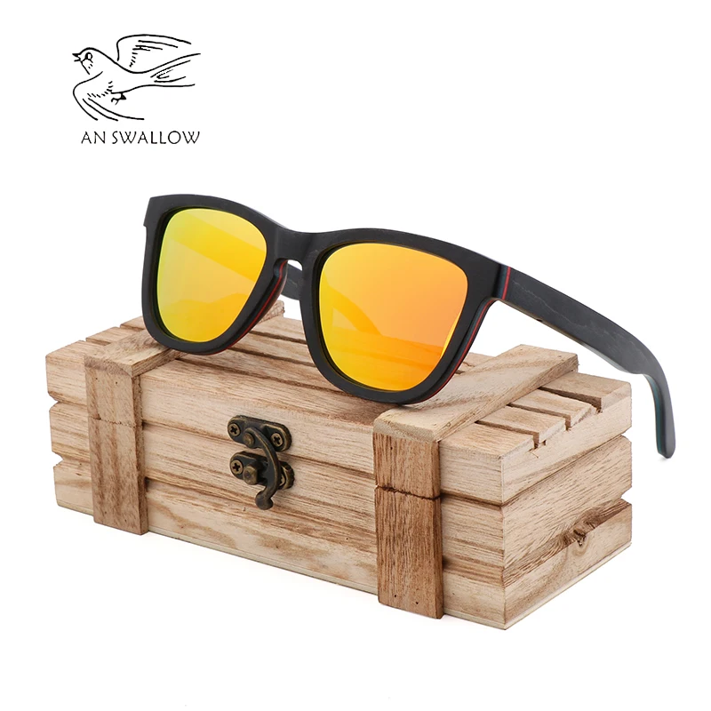 AN SWALLOW New Skateboard Wood Black Wood Polarized Square Frame Sunglasses 2019 Men's Lens UV400 Retro Men's Sunglasses
AN SWALLOW New Skateboard Wood Black Wood Polarized Square Frame Sunglasses 2019 Men's Lens UV400 Retro Men's Sunglasses