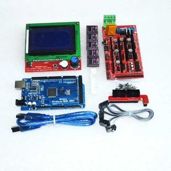3D Printer kit 1pcs Mega 2560 R3 + 1pcs RAMPS 1.4 Controller+ 5pcs DRV8825 Stepper Motor Drive + 1pcs LCD 12864 controller
3D Printer kit 1pcs Mega 2560 R3 + 1pcs RAMPS 1.4 Controller+ 5pcs DRV8825 Stepper Motor Drive + 1pcs LCD 12864 controller