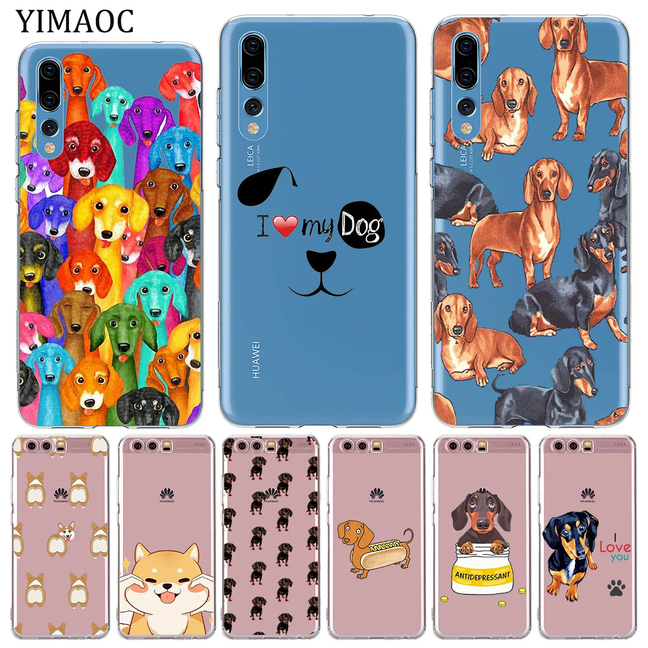 Мягкий силиконовый чехол для телефона YIMAOC Dachshund с милой собакой Huawei P30 P20 Pro P10 P8 P9