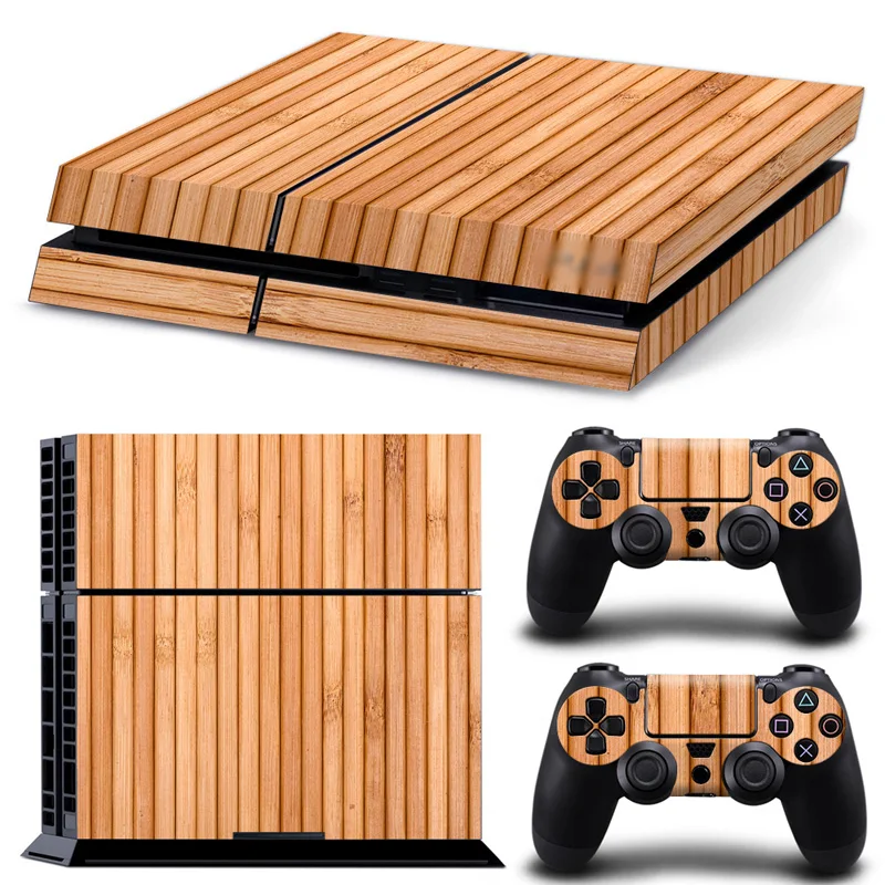 Hot Play Station 4 Games Host Sticker Wood Grain Controller Skin with Cap for Playstation PS4 Game T-P4-031 | Электроника