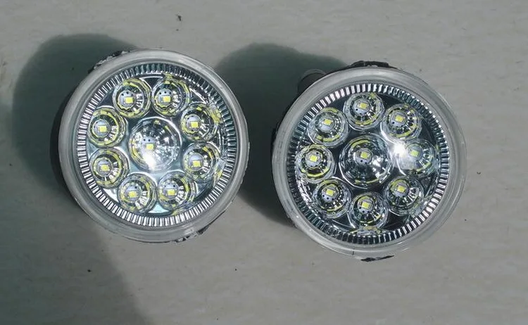 Right and Left Fog Lamp Light 9-LED Daytime Running DRL for N/issan EX35 FX35 G25 I/nfiniti Cube Juke Versa Black 2pcs Set | Автомобили и