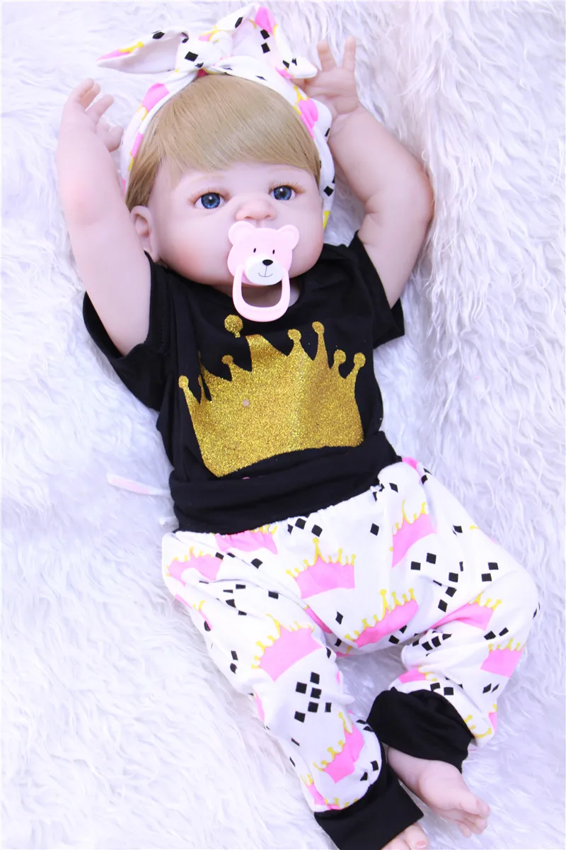 55cm Full Body Silicone Reborn Girl Baby Doll Toys 22inch Newborn fashion real touch bebe play house bathe doll for children
55cm Full Body Silicone Reborn Girl Baby Doll Toys 22inch Newborn fashion real touch bebe play house bathe doll for children