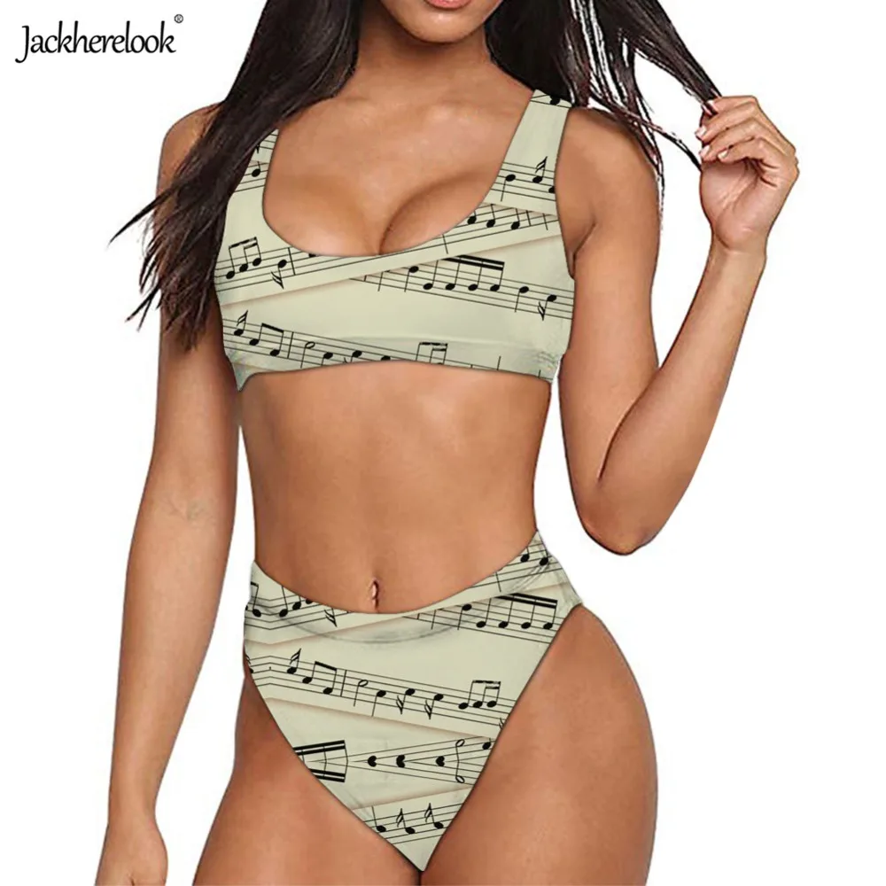 Jackherelook Sheet Music 3D Print Halter Swimsuits Women Summer Sexy Bikinis High Cut Bottom Swimwear Monokini Push Up Beachwear
Jackherelook Sheet Music 3D Print Halter Swimsuits Women Summer Sexy Bikinis High Cut Bottom Swimwear Monokini Push Up Beachwear