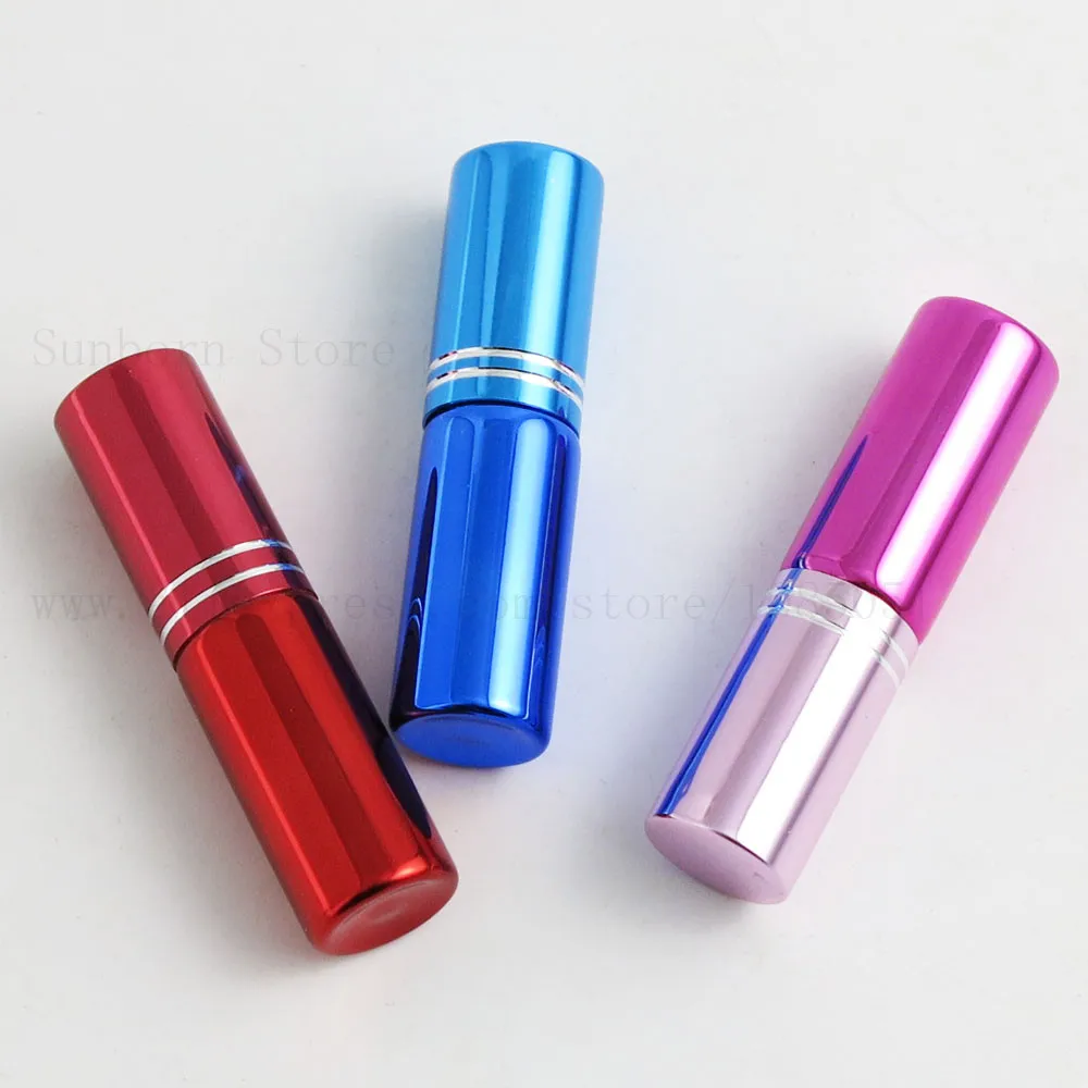 24pcs /lot 5ml UV Small Refillable Perfume Bottle Blue Red Glass Fragrance Atomizer 1/6oz Mist spray Liquid Container | Красота и