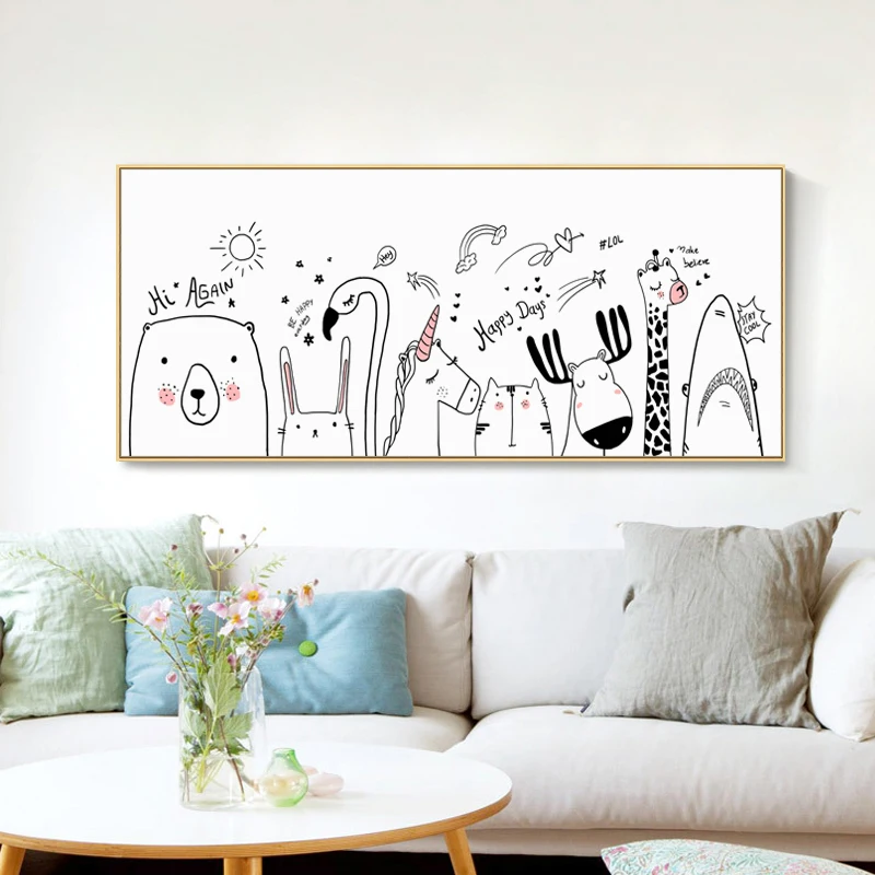 Simple Nordic cute shark rabbit Bears giraffe Banners canvas painting art print picture poster wall living room home decoration
Simple Nordic cute shark rabbit Bears giraffe Banners canvas painting art print picture poster wall living room home decoration