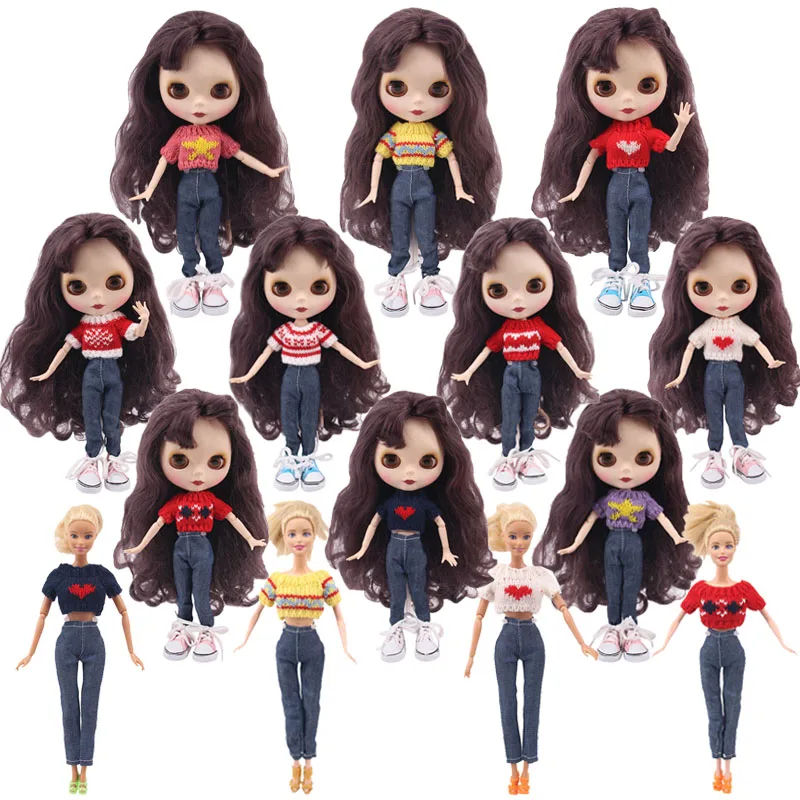 Новая мода 15 свитеров и джинсов костюмы из двух частей для куклы BJD и американской куклы 11,8 дюйма
Новая мода 15 свитеров и джинсов костюмы из двух частей для куклы BJD и американской куклы 11,8 дюйма