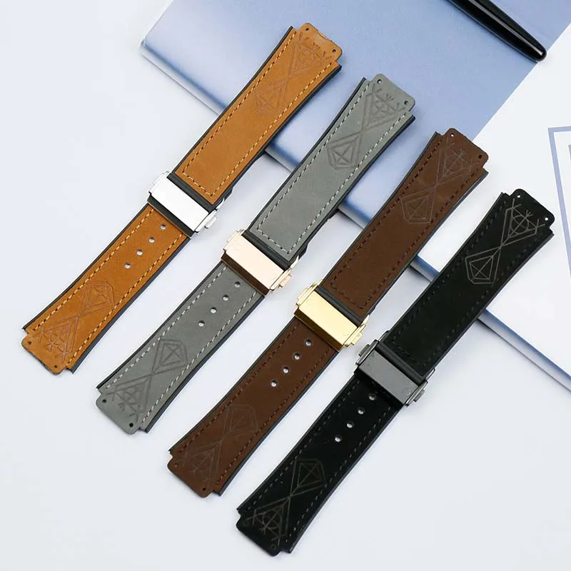 Men's Watch Belt for Hublot Anti-Sweat Waterproof Folding Buckle 19mmx 25mm Women's Rubber Watch Accessories band
Men's Watch Belt for Hublot Anti-Sweat Waterproof Folding Buckle 19mmx 25mm Women's Rubber Watch Accessories band