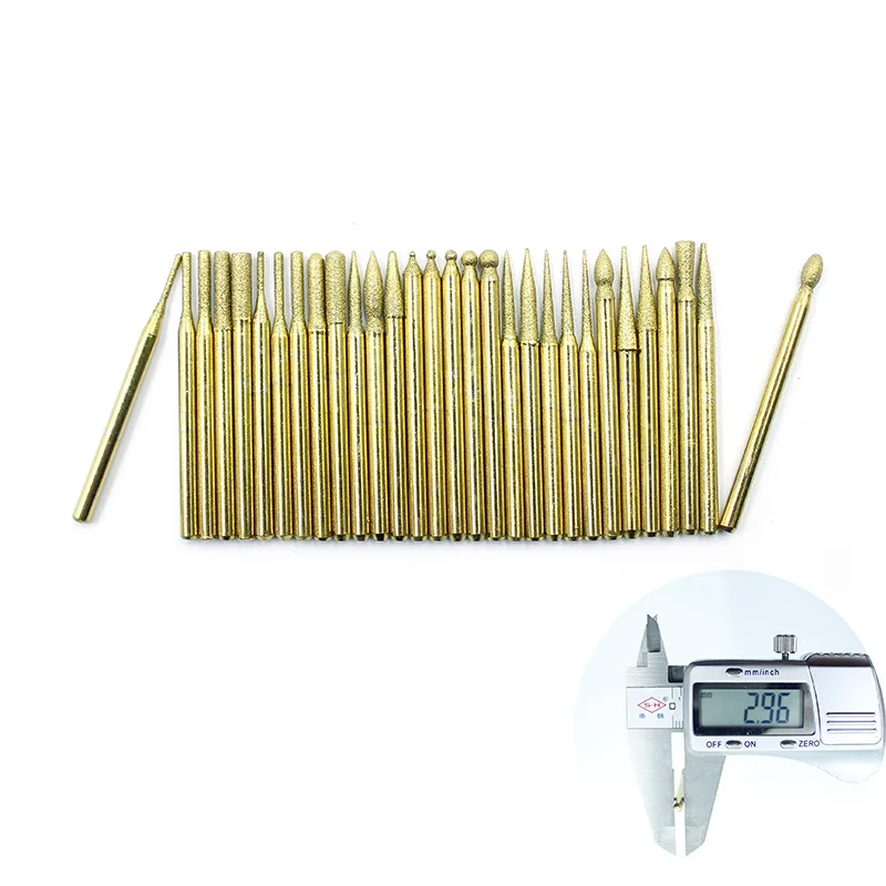 30pcs/set 1/8" Shank Titanium-coated Milling Cutter Rotary Tool Burr Double Diamond Cut Rotary Dremel Tools Electric Grinding
30pcs/set 1/8" Shank Titanium-coated Milling Cutter Rotary Tool Burr Double Diamond Cut Rotary Dremel Tools Electric Grinding