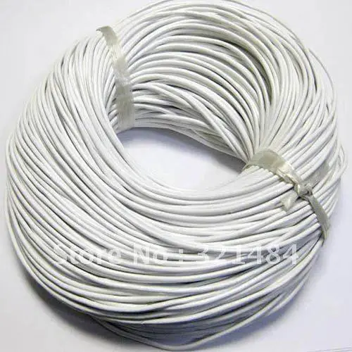 Hotsale!!! 3mm 100meter #5 White color (more color can pick up) Jewelry real guniune round leather cord rope and string
Hotsale!!! 3mm 100meter #5 White color (more color can pick up) Jewelry real guniune round leather cord rope and string