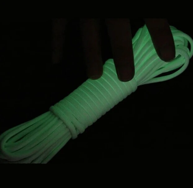 1 шт. 9 нитей 550 Cord 25FT Парашютная веревка светится в темноте|glow in the dark music|rope costumeglow