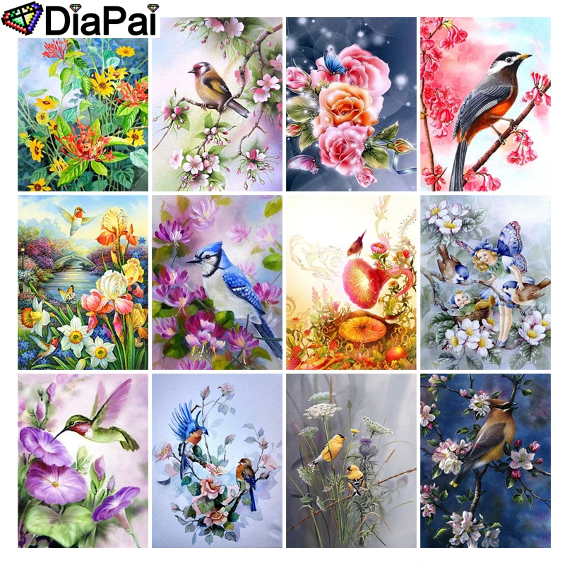 DIAPAI 100% Full Square/Round Drill 5D DIY Diamond Painting "Birds and flowers" 3D Embroidery Cross Stitch Home Decor
DIAPAI 100% Full Square/Round Drill 5D DIY Diamond Painting "Birds and flowers" 3D Embroidery Cross Stitch Home Decor