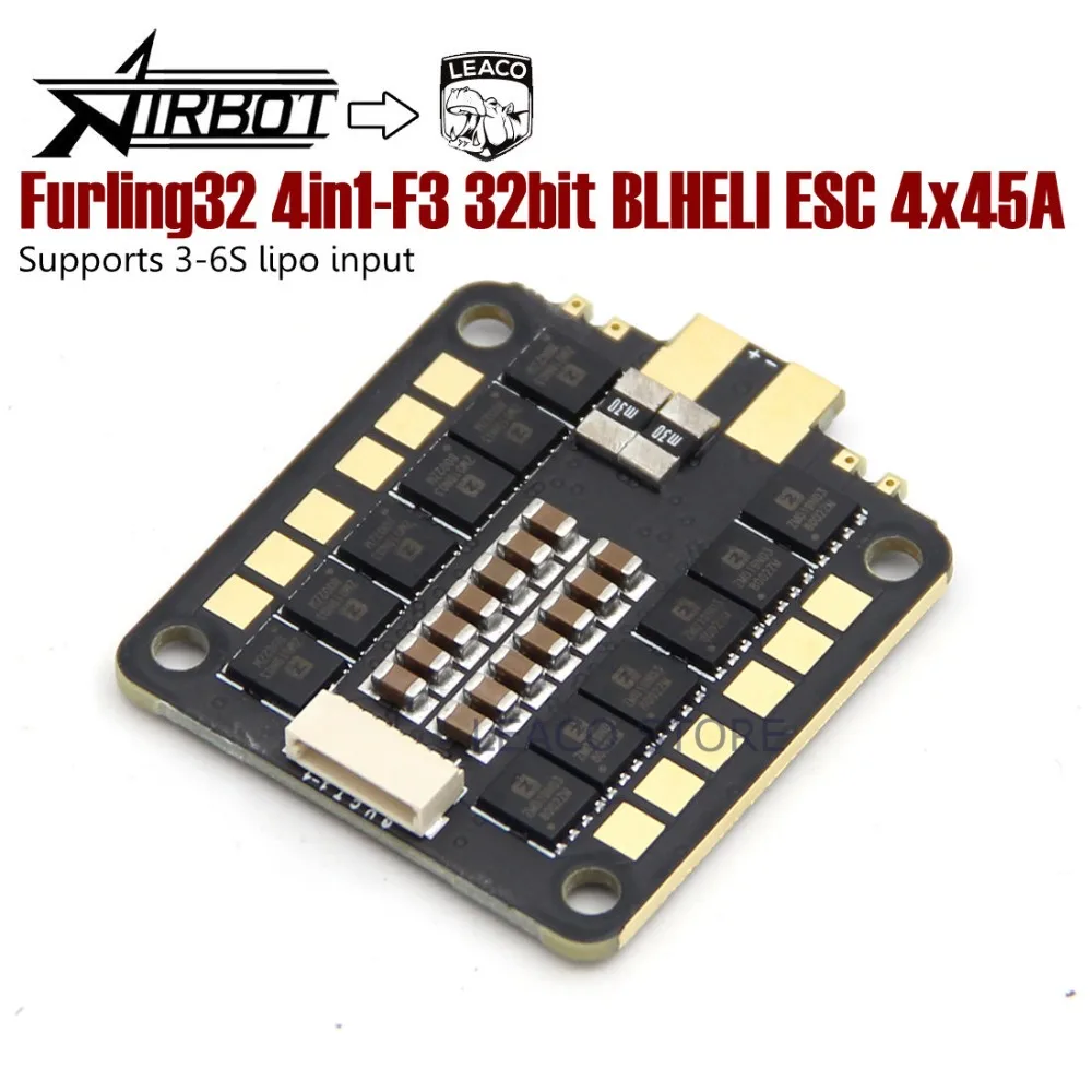 Airbot Furling32 4in1 F3 32 бит BLHELI ESC 4x45A поддерживает 3 6S lipo вход части рамы