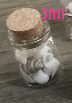 mini glass bottle with mixed shells and conches 3 5 7 8 10 12 15 20ml jars free shipping world wide | Дом и сад