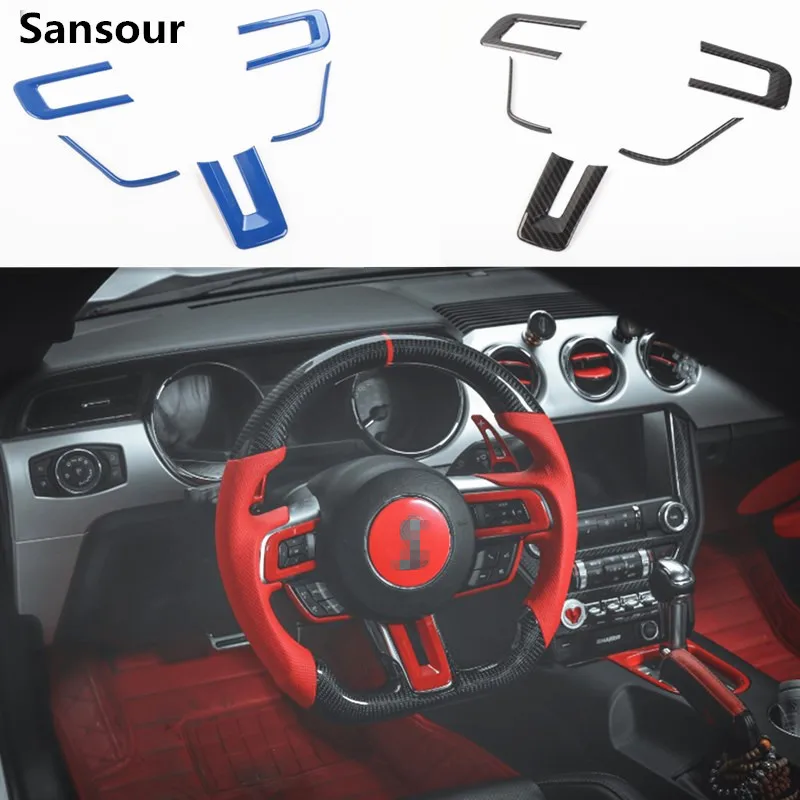 Sansour ABS Car Interior Steering Wheel Decoration Trim Cover Stickers For Ford Mustang 2015 2016 2017 Car Styling
Sansour ABS Car Interior Steering Wheel Decoration Trim Cover Stickers For Ford Mustang 2015 2016 2017 Car Styling
