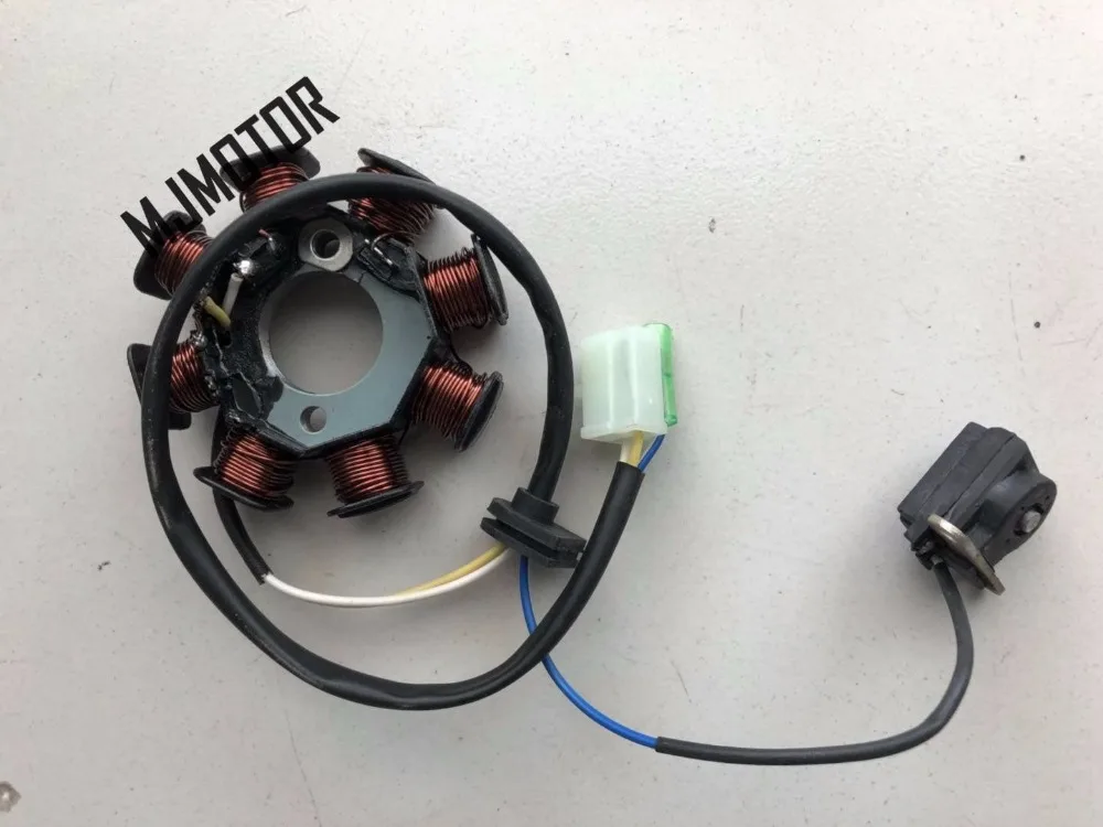 8 Coil Stator DC Magneto Alternator Stator For Chinesse GY6 125 QJ Keeway Scooter Honda Yamaha ATV Motorcycle Moped Part
8 Coil Stator DC Magneto Alternator Stator For Chinesse GY6 125 QJ Keeway Scooter Honda Yamaha ATV Motorcycle Moped Part