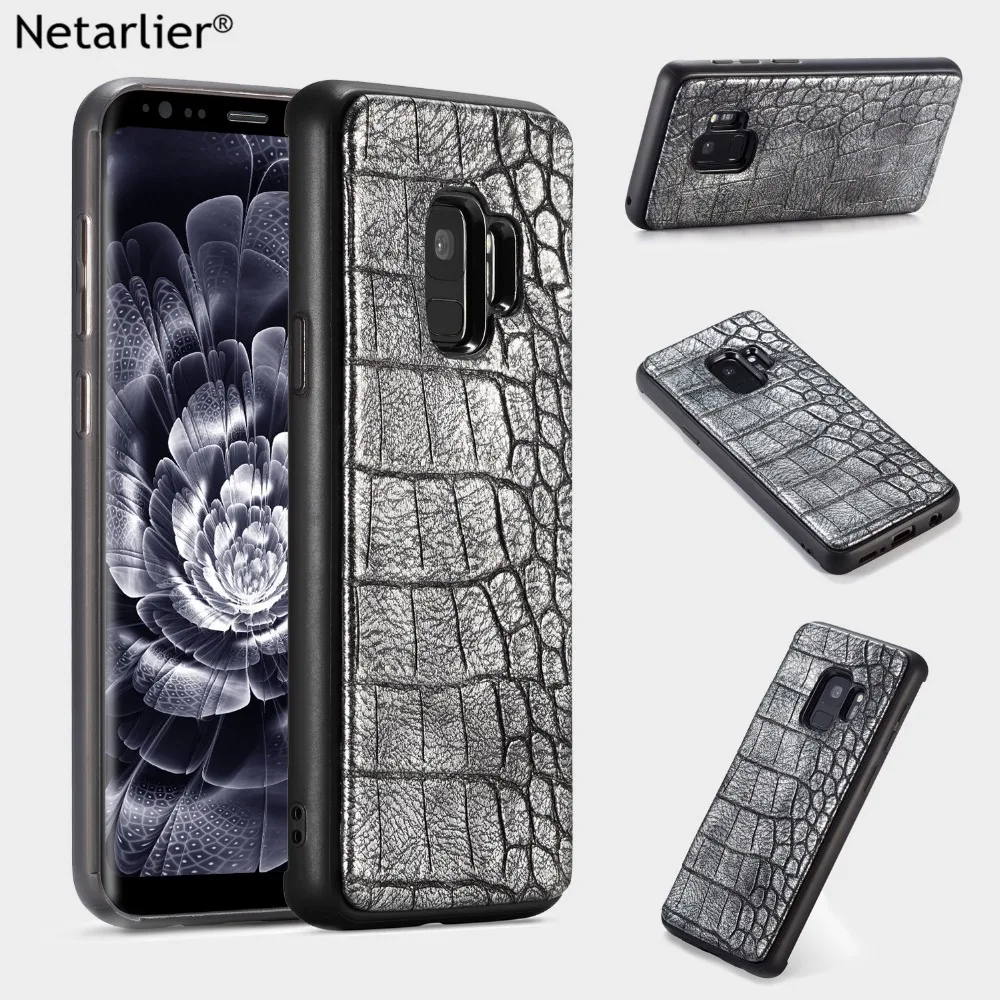 Netarlier vintage crocodile leather phone case for Samsung galaxy S9 PC+TPU material full protection random leather back cover
Netarlier vintage crocodile leather phone case for Samsung galaxy S9 PC+TPU material full protection random leather back cover