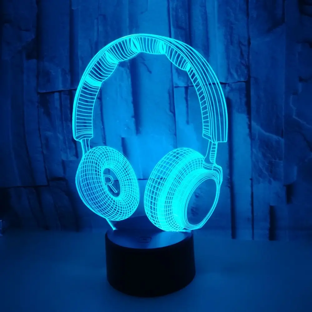 New Headphone Modeling 3d Led Night Light Colorful Touch Switch Remote Control Touch 3d Night Lamp Atmosphere Table Lamp
New Headphone Modeling 3d Led Night Light Colorful Touch Switch Remote Control Touch 3d Night Lamp Atmosphere Table Lamp