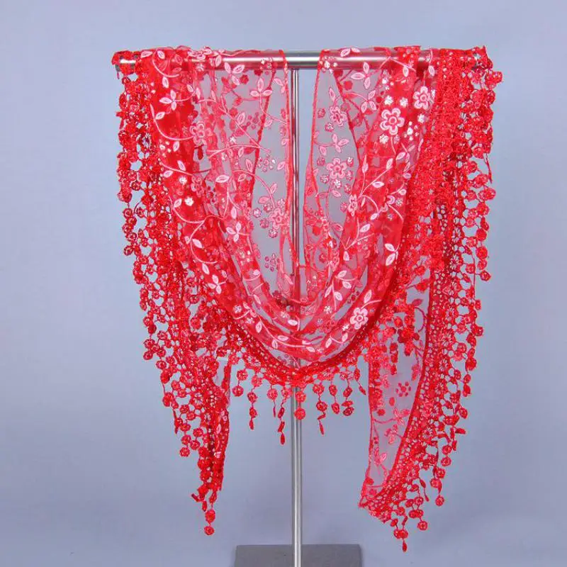 Summer ladies lace scarf flexible women's triangle bandage floral scarf shawl wedding gift scarf luxury brand design
Summer ladies lace scarf flexible women's triangle bandage floral scarf shawl wedding gift scarf luxury brand design