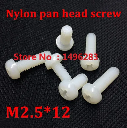 500pcs/lot M2.5*12 White Nylon Pan Head Socket Screw Metric Threaded Machine Screw / Bolt
500pcs/lot M2.5*12 White Nylon Pan Head Socket Screw Metric Threaded Machine Screw / Bolt