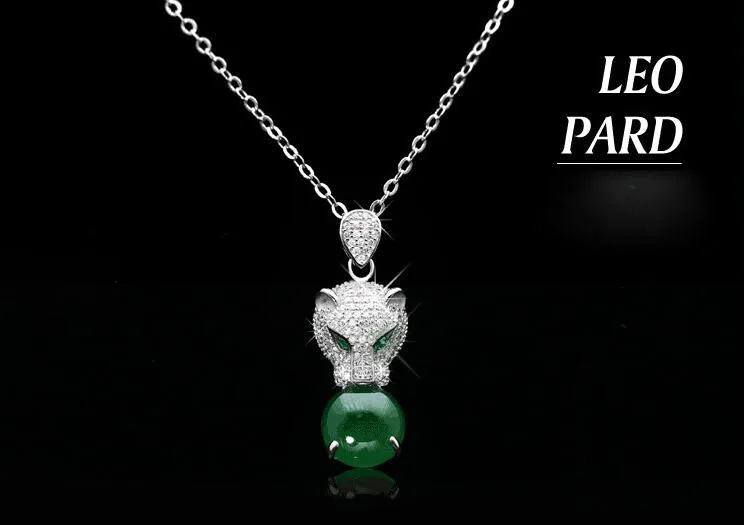 fine jewelry Leopard head s925 sterling silver inlaid green jade pith luxury zircon noble pendant
fine jewelry Leopard head s925 sterling silver inlaid green jade pith luxury zircon noble pendant