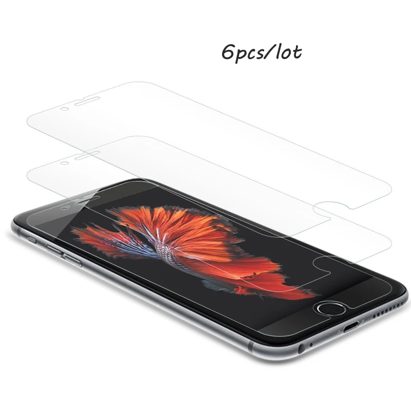 6 шт./лот ультратонкие 0 25 мм 9H Защитные пленки из закаленного стекла для iPhone X 8 4 4S 5C