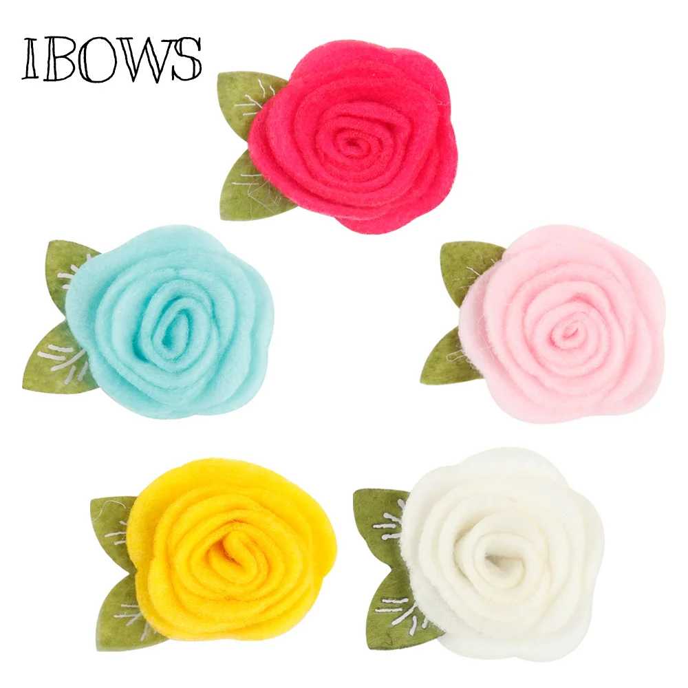 IBOWS 1.5 inch Mini Felt Flower with Leaves Non-woven Fabric Rose Flower for DIY Hair Accessories Materials Craft Decoration
IBOWS 1.5 inch Mini Felt Flower with Leaves Non-woven Fabric Rose Flower for DIY Hair Accessories Materials Craft Decoration