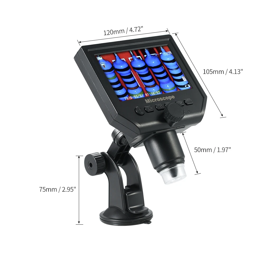 600X Digital Microscope Phone Repair Electronic Video Microscope HD 3.6MP CCD Portable Magnifier For Biological Inspection
600X Digital Microscope Phone Repair Electronic Video Microscope HD 3.6MP CCD Portable Magnifier For Biological Inspection