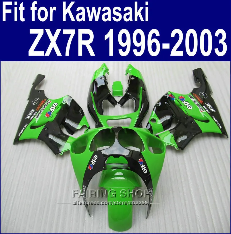 Hot sale Black Green Fairings For Kawasaki ninja ZX7R 1996 1999 1998 2002 2003 ( Customize free ) 96-03 Fairing kit a42
Hot sale Black Green Fairings For Kawasaki ninja ZX7R 1996 1999 1998 2002 2003 ( Customize free ) 96-03 Fairing kit a42