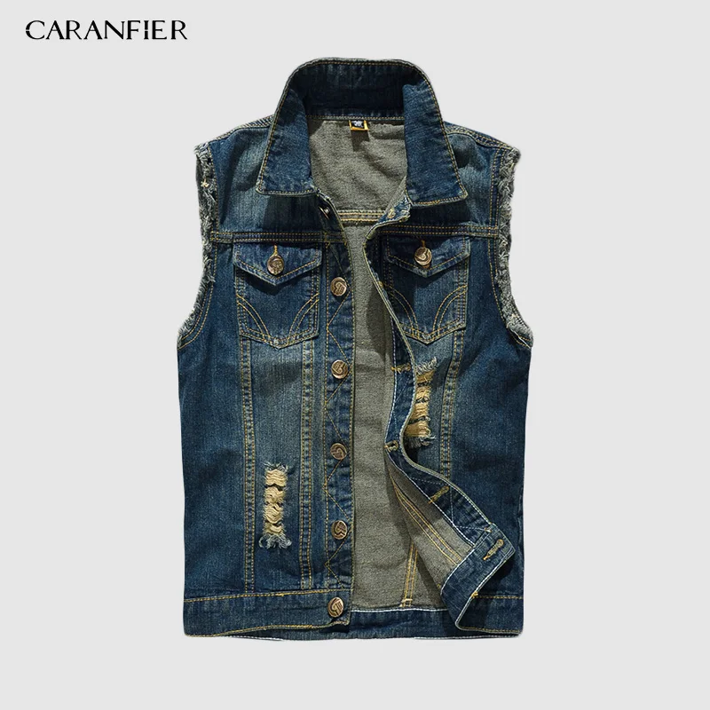CARANFIER Mens Denim Jeans Vest Coat Ripped Tassel Pocket Sleeveless Jacket 6XL Spring Male Streetwear Cowboy Waistcoat Jackets
CARANFIER Mens Denim Jeans Vest Coat Ripped Tassel Pocket Sleeveless Jacket 6XL Spring Male Streetwear Cowboy Waistcoat Jackets
